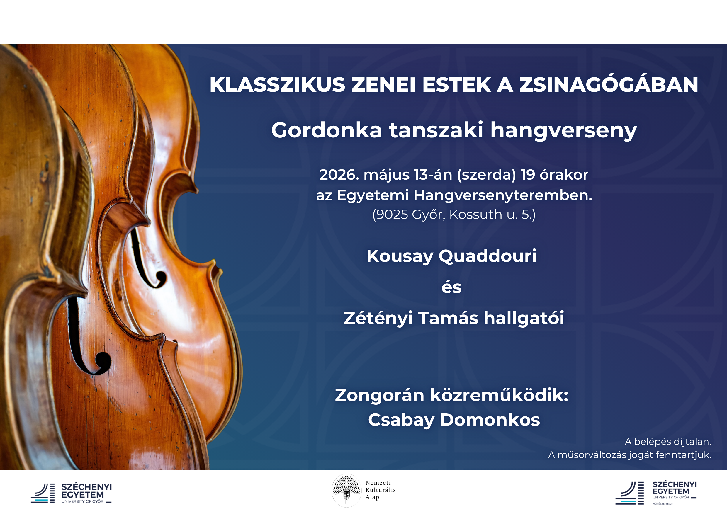 Klasszikus zenei estek - 2026.05.13.